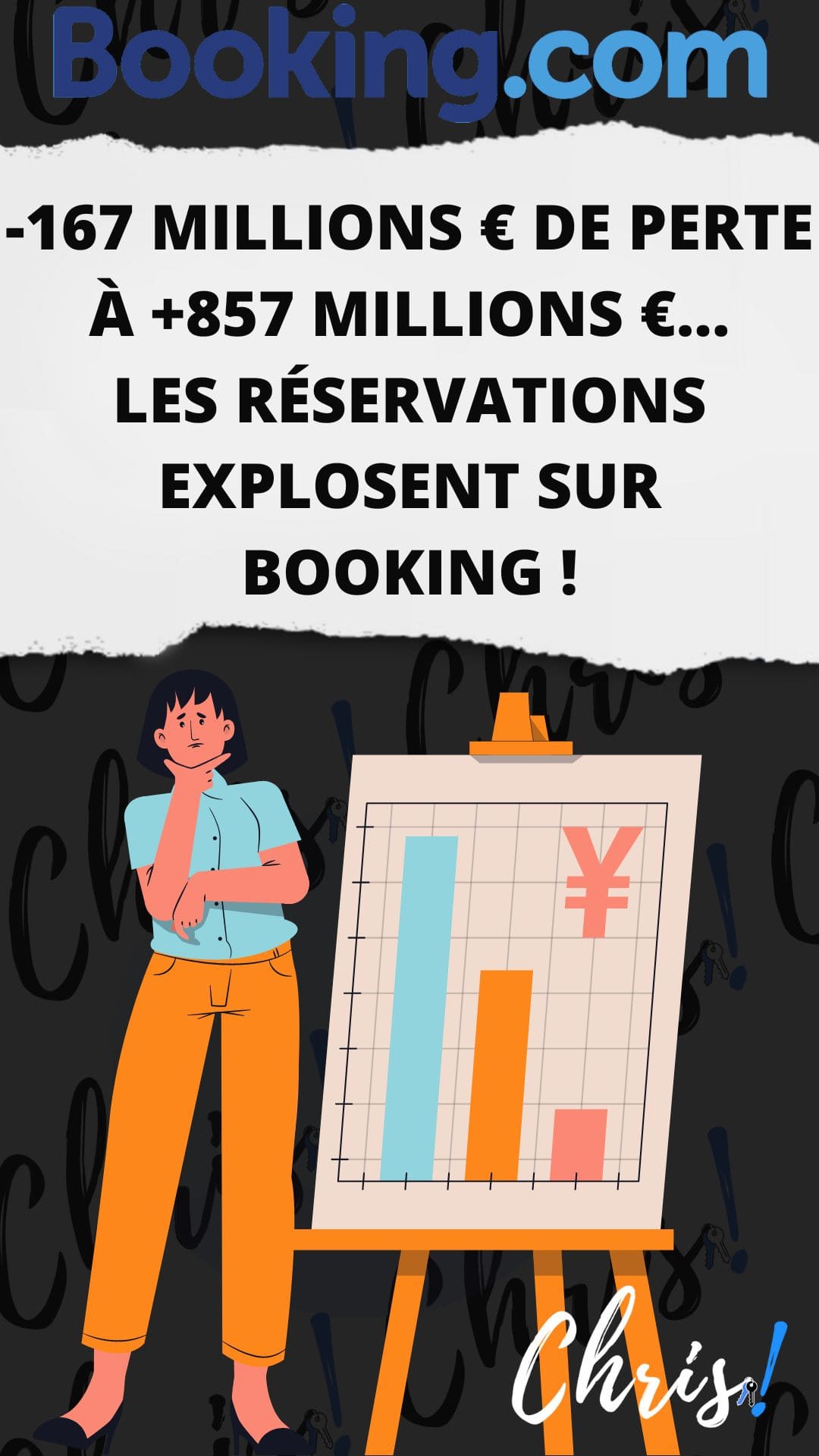 Illustration Croissance Booking com Chris Receptionniste Consulting